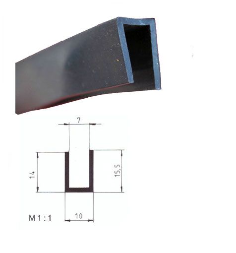 EUTRAS Fassungsprofil FP3002 1,5-5mm Kantenschutz Gummiprofil Kantengummi Keder 